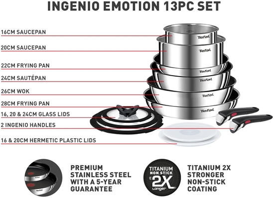 Изображение Tefal Zestaw INGENIO EMOTION 13 elementów