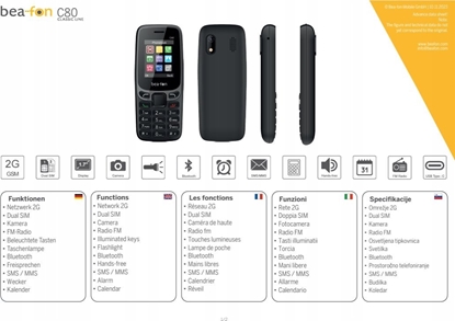Attēls no Telefon stacjonarny Beafon Bea-Fon C80 black