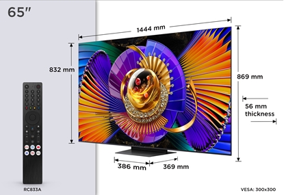 Изображение Telewizor TCL C7L 65'' 4K UHD SQD-Mini LED czarny - Telewizor 65C7L (5901292529949)