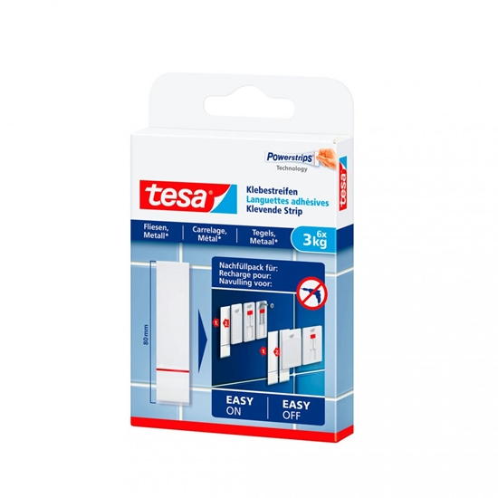 Изображение Tesa Adhesive Strips 3kg 77761 for Tiles & Metal