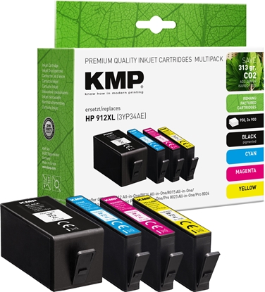 Изображение Tusz HP KMP Patrone HP912XL 3YP34AE BK/C/M/Y Multipack remanufactured