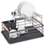 Picture of Two-Tier Dish Drying Rack, Steel-Plastic-Wood, Gray KINGHoff KH 1797