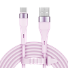 Изображение USB – USB Type-C savienotājkabelis (1 m), silikona, rozā – Kruger & Matz Basic sērija