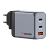 Picture of Verbatim GNC-64 GaN Charger 65W 2xUSB-C PD, 1xUSB-A QC 3.0 32201