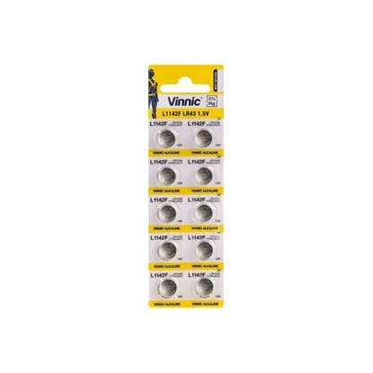 Attēls no VINNIC Alkaline batteries. 10 pcs set (LR43 -AG12)