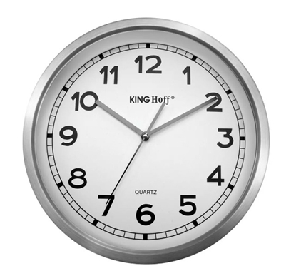 Picture of Wall clock, stainless steel, Ø34cm, 1.5V R6 AA battery, KH 5026, Kinghoff
