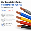 Picture of Wire | FLRY-A | 1x0.22mm2 | stranded | Cu | PVC | black | 60V | 500m | Class: 5