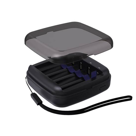 Picture of 1.5V Li-ion/1.2V Ni-MH lādētājs ar lukturīti | Powerbank funkcija | USB-A izeja