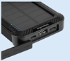 Picture of 10 000 mAh Saules Paneļa Power Bank ar bezvadu uzlādi, lukturīti un iebūvētiem kabeļiem