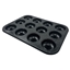 Изображение 12-pieces muffin baking pan, metal, non-stick coating, black, 35x26.5cm, Klausberg. KB 7841