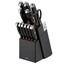 Picture of 13-piece knife set with sharpener and stand, stainless steel, Klausberg, KB 7985