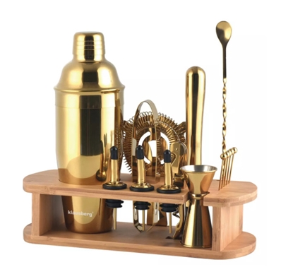 Picture of 16-piece gold bartender set, Klausberg, steel, KB 7583