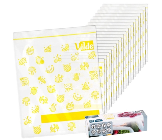Picture of 18x23cm Ziplock Food Bags, 20 pcs, 229162, VILDE