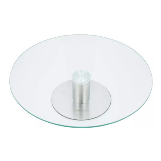 Изображение 1-tier platter, glass - steel Ø30cm Kinghoff, KH 4014