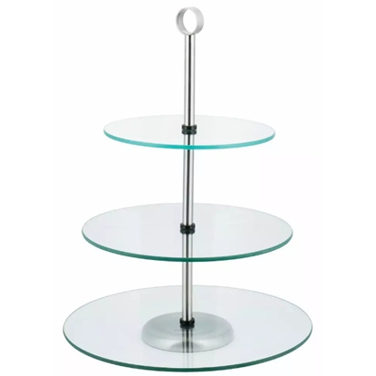 Picture of 3 tier, glass-steel Ø30x25x20cm Kinghoff.