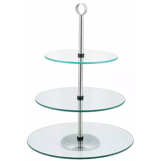 Picture of 3 tier, glass-steel Ø30x25x20cm Kinghoff.