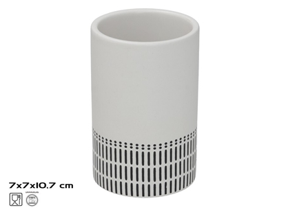 Picture of 300 ml Toothbrush Holder, 7.00 x 7.00 x 10.70, BATH&GO
