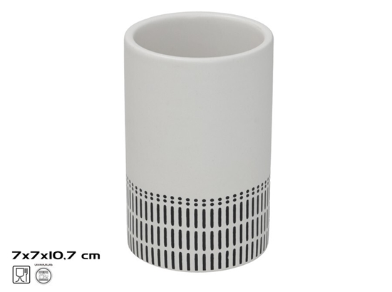 Picture of 300 ml Toothbrush Holder, 7.00 x 7.00 x 10.70, BATH&GO