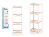 Изображение 4 tier square shelf, bamboo pink, 100.2×35.2×30.2 cm, 82778, Berilo