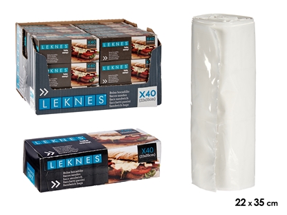 Picture of 40 units plastic sandwich bag, 4.4×14.3×5.3 cm, 87072, Leknes