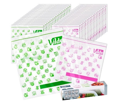 Picture of 40-Pack Ziplock Food Bags, 229163, VILDE