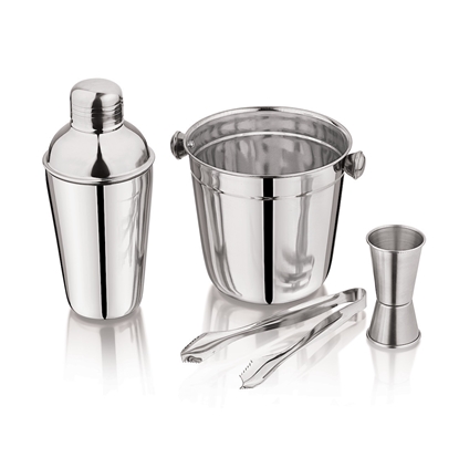 Picture of 4-piece bartender set, KINGHoff, steel, KH 1706