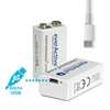 Picture of 6F22 akumulators 8.4V everActive Li-ion + Chip 550 mAh | mikroUSB lādēšanai