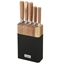 Picture of 6-piece knife set with acacia block, stainless steel, Klausberg, KB 7981