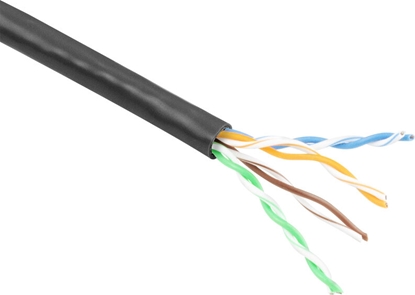 Attēls no ACT C6 U/UTP PATCH PVC BLACK  100M
