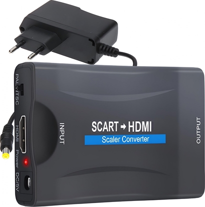 Изображение Adapter AV Retoo Scart - HDMI czarny (E281-2)