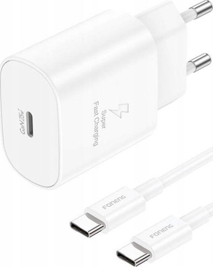 Picture of adowarka Foneng adowarka sieciowa Foneng EU51 USB-C 25W + kabel USB-C - USB-C (biaa)