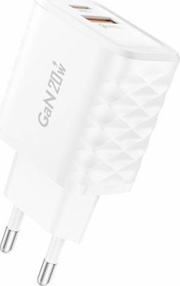 Изображение adowarka Foneng adowarka sieciowa Foneng EU56 1xUSB-A, 1xUSB-C, 20W (Biaa)