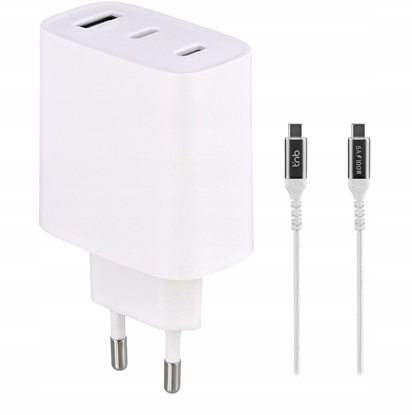 Изображение adowarka TnB adowarka sieciowa Gan 230v 65w 2 X Usb-c + Usb Usb-a + Kabel Usb-c T"nb / Chnbgan65w