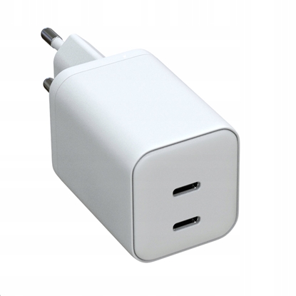 Изображение adowarka USB AK-CH-29 2x USB-C PD 5-20V / max. 3A 45W Quick Charge 3.0 GaN