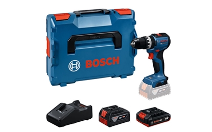 Изображение Akumulatora triecienurbjmašīna-skrūvgriezis Bosch GSB18V-52; 18 V; 1x2,0 Ah + 1x4,0 Ah akum. + L-Boxx 136