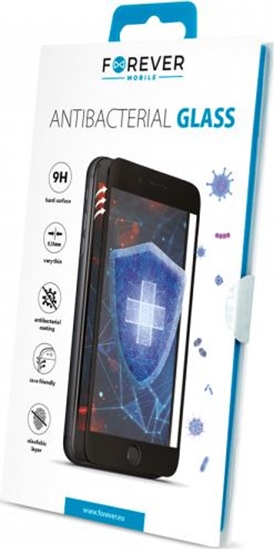 Изображение Antybakteryjne Szko hartowane Tempered Glass Forever do iPhone XR / iPhone 11 czarna ramka