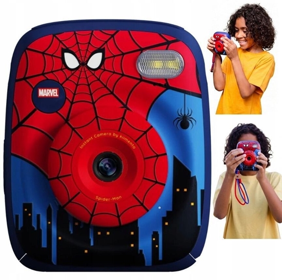 Изображение Aparat cyfrowy 4CV Mobile Aparat Natychmiastowy + Cyfrowy 48mp 1080p Drukarka Dla Dzieci + Karta 32gb / P2 - Spider-man
