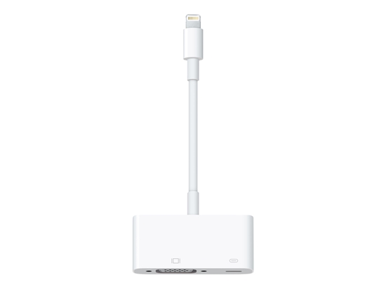 Picture of Apple - Adapter - VGA - Lightning male to 15 pin D-Sub (DB-15), Lightning female - 1080p support