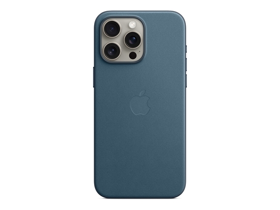 Picture of Apple - Back cover for mobile phone - MagSafe compatibility - FineWoven - pacific blue - for iPhone 15 Pro Max