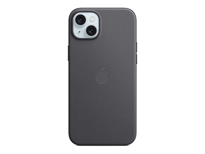 Picture of Apple - Protective cover for mobile phone - MagSafe compatibility - FineWoven - black - for iPhone 15 Plus