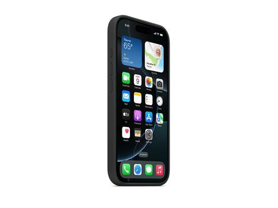Picture of Apple - Protective cover for mobile phone - MagSafe compatibility - silicone - black - for iPhone 16 Pro