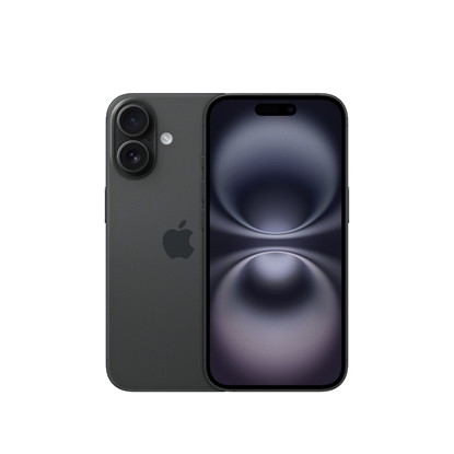Picture of Apple iPhone 16 - 5G smartphone - dual-SIM / Internal Memory 128 GB - OLED display - 6.1" - 2556 x 1179 pixels - 2x rear cameras 48 MP, 12 MP - front camera 12 MP - black