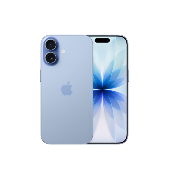 Picture of Apple iPhone 17 - 5G smartphone - dual-SIM / Internal Memory 512 GB - OLED display - 6.3" - 2622 x 1206 pixels (120 Hz) - 2x rear cameras 48 MP, 48 MP - front camera 18 Megapixel - mist blue