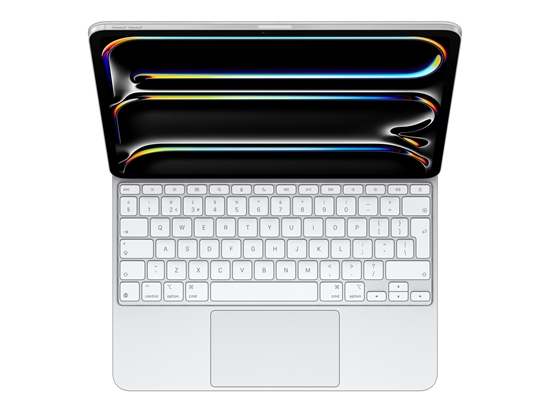 Picture of Apple Magic Keyboard - Keyboard and folio case - with trackpad - backlit - Apple Smart connector - QWERTY - Russian - white