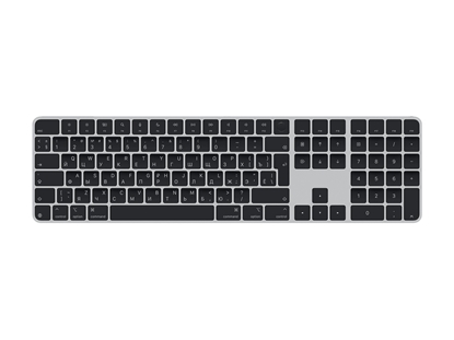 Picture of Apple Magic Keyboard with Touch ID and Numeric Keypad - Keyboard - USB-C - wireless - Bluetooth - QWERTY - Russian - black keys