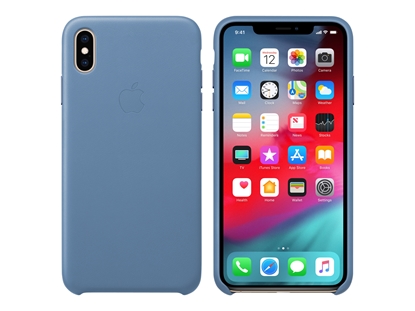 Picture of Apple Smart - Back cover for mobile phone - leather - cornflower - for iPhone XS Max