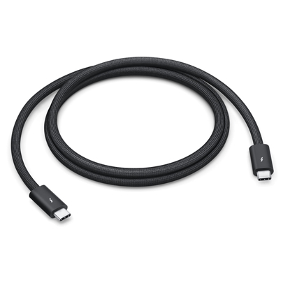 Picture of Apple Thunderbolt 5 Pro - Thunderbolt cable - USB-C (M) to USB-C (M) - USB4 / Thunderbolt 3 / Thunderbolt 4 / Thunderbolt 5 / DisplayPort 2.1 - 1 m - passive, Daisy chain support - black