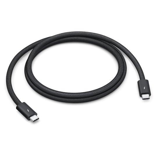 Picture of Apple Thunderbolt 5 Pro - Thunderbolt cable - USB-C (M) to USB-C (M) - USB4 / Thunderbolt 3 / Thunderbolt 4 / Thunderbolt 5 / DisplayPort 2.1 - 1 m - passive, Daisy chain support - black