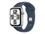 Attēls no Apple Watch SE (GPS) - 2nd generation - 44 mm - silver aluminium - smart watch with sport band - fluoroelastomer - storm blue - band size: S/M - 32 GB - Wi-Fi, Bluetooth - 32.9 g