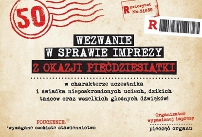 Picture of Armin Style Zaproszenie Urodziny 50 ZA-107 (10szt.)
